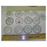 Thirteen Glass Lids