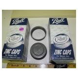 Two Boxes 24 Regular Porcelain Lids w/ Zinc Caps