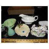 Glass Cinderella w/ Horses,  Juicer, Gravy Boat