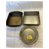 2-8" X 8"  & 1 ROUND PAN