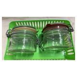 2-1/2 PINT JARS WITH LIDS & SILVERWARE