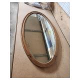 Beveled Glass Oval Mirror