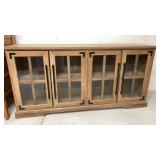 Cabinet w/ glass doors    58 x 16 x 28