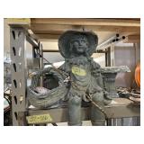 CERAMIC GIRL ON BENCH  24'T X 24'W