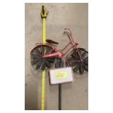 Metal Bicycle on a stick   36' tall