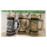 3 Avon Beer Steins