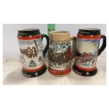 3 Budweiser Steins