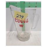 Coors Glass Pitcher