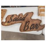 Salad Bar Sign  40 x 18 x 2