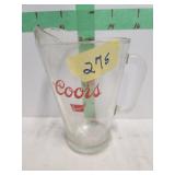 Coors Glass Pitcher