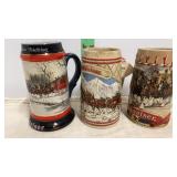 3 Budweiser Steins