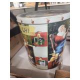 Christmas Popcorn Tin