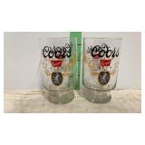 2 Large Coors Banquet Glasses