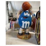 Blue M & M basketball player dispenser