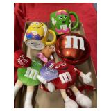 Misc. M & M mugs & plush toys