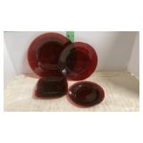 misc red ruby glass