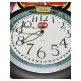 Coca Cola quartz clock  12" dia