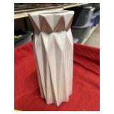 White Vase 9" tall x 3" diam