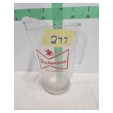 Budweiser Glass Pitcher