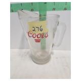 Coors Glass Pitcher