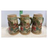 3 Budweiser Steins