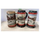 3 Budweiser Steins