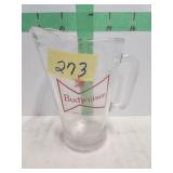 Budweiser Glass Pitcher