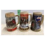 3 Budweiser Steins