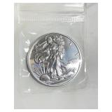 1 troy oz  Walking Liberty round  .999 fine