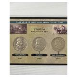 3-FRANKLIN SILVER HALVES