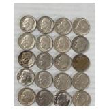 20 ROOSEVELT DIMES 90% SILVER