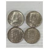 4-1964 KENNEDY HALVES 90% SILVER