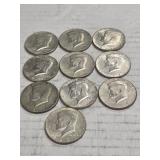 10-1967 KENNEDY HALVES 40% SILVER