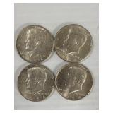 4-1964 KENNEDY HALVES 90% SILVER