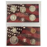 1999 SILVER PROOF SET 9 PC.  90% SILVER