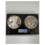 2014 SILVER AMERICAN EAGLE PROOF  UNC 2 PCS.