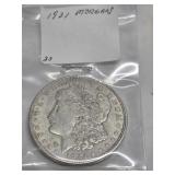 1921 MORGAN SILVER DOLLAR 90%