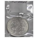 1921 MORGAN SILVER DOLLAR 90%