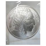 1 troy ounce Indian/Buffalo round .999 fine