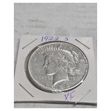 1922-S XF PEACE SILVER DOLLAR