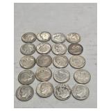 20 ROOSEVELT DIMES 90% SILVER