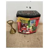 MnMs tin and bell