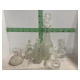 5 cruets & candle stick