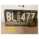 NEB 1952 plate