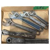 4 ADJUSTABLE WRENCHES
