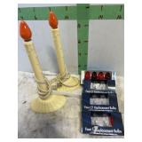 XMAS CANDLE STICKS AND BULBS
