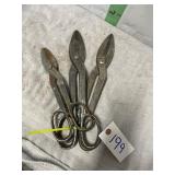 THREE TIN SNIPS