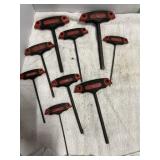 9 T HANDLE ALLEN WRENCHES 7/64-3/8"