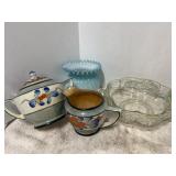 HANDPAINTED CREAMER AND SUGAR