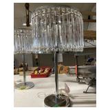 TABLE LAMP/ CRYSTAL SHADE 24 IN
